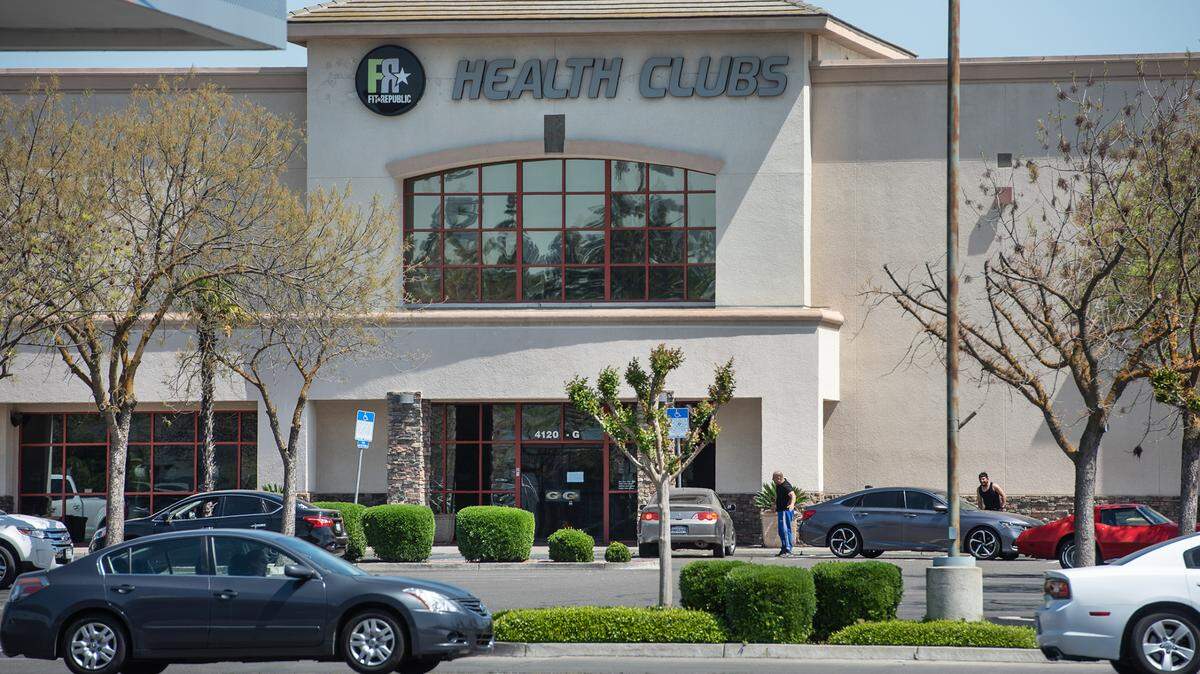 Fit Republic health club on Dale Road in Modesto, Calif., on Monday, April 12, 2021.