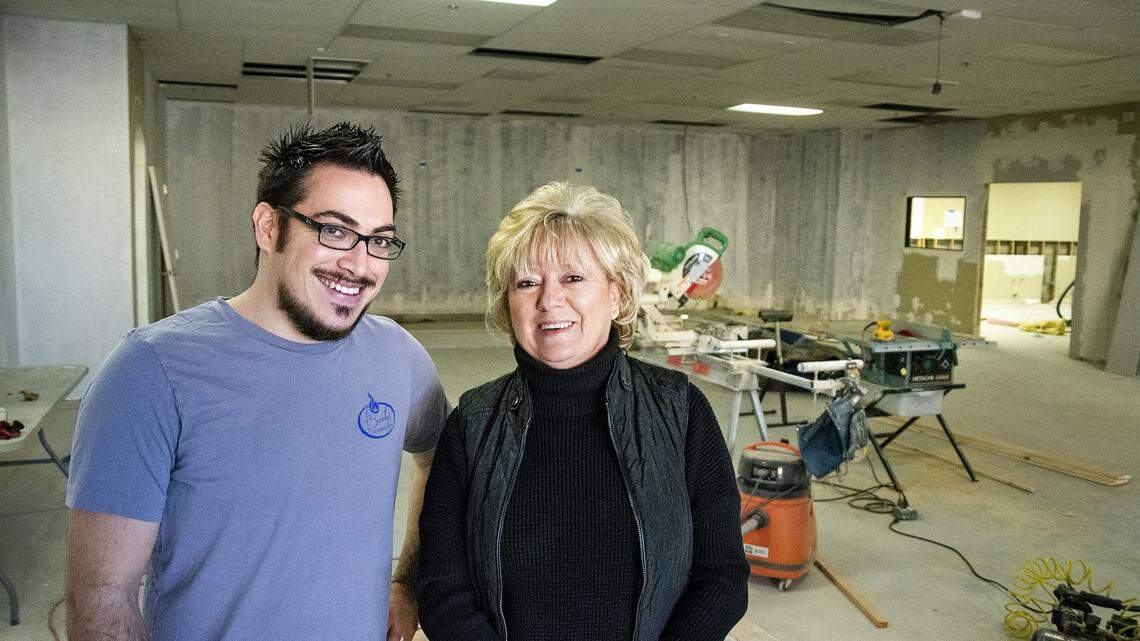 The new restaurant Burly’s California Bistro is opening on Carpenter Road in west Modesto, Calif. Chef Mike Ortiz and owner Kimberly Gaynor pose in the dining room which is under construction on Dec. 6, 2019.