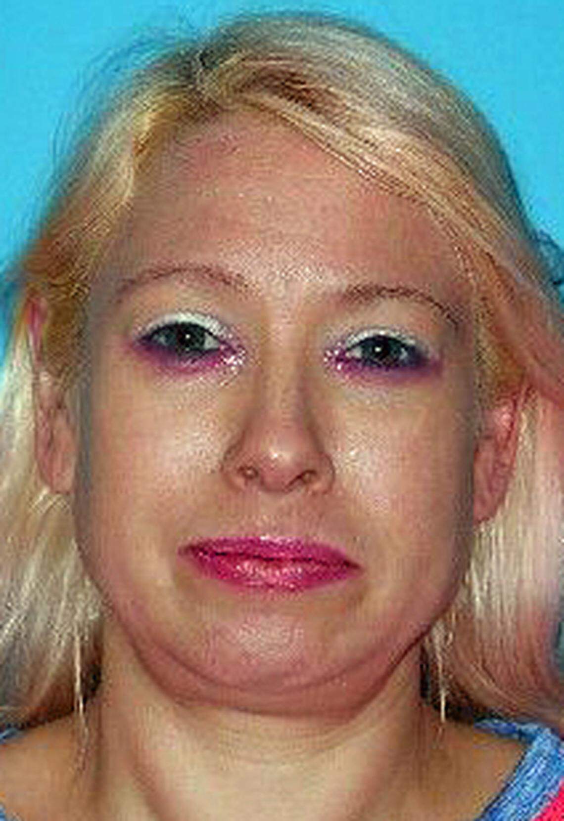 Christine Wilcox was arrested at Rosalinda's Gentlemen's Club west of Jamestown, California, on March 1, 2018.