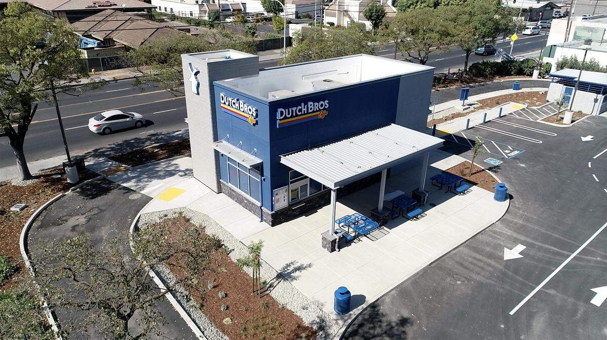 Dutch Bros Coffee on McHenry Avenue in Modesto, Calif., on Wednesday Oct. 21, 2020. The store opens on Friday at 5am.