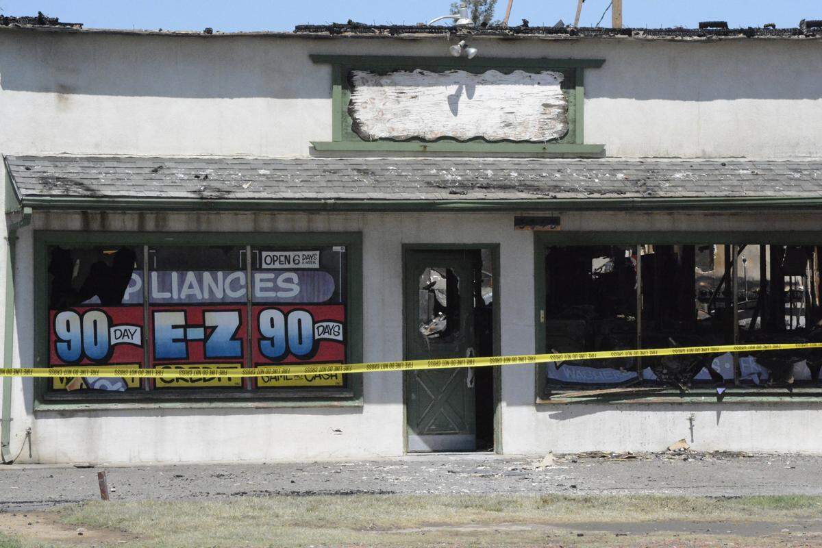 A fire destroyed A&R Appliance Repair in Denair, California on Wednesday, May 26, 2021.
