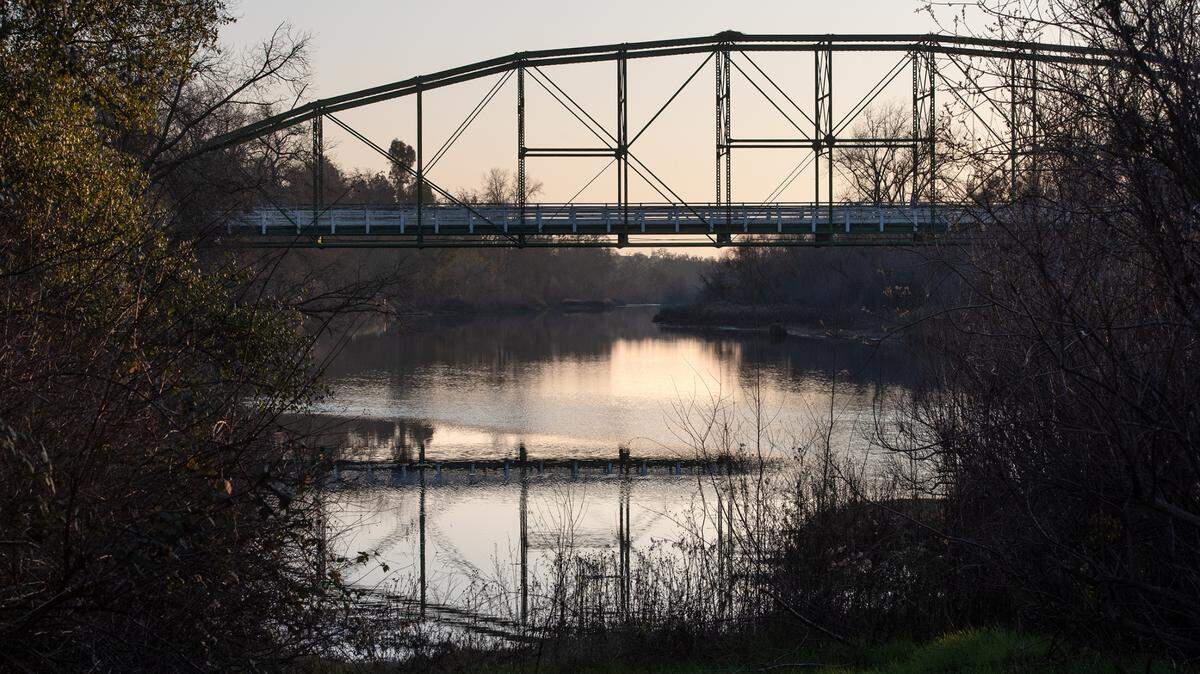 Tuolumne river at the Basso Bridge fishing access in Tuolumne County Calif., on Wednesday, Jan. 26, 2022.