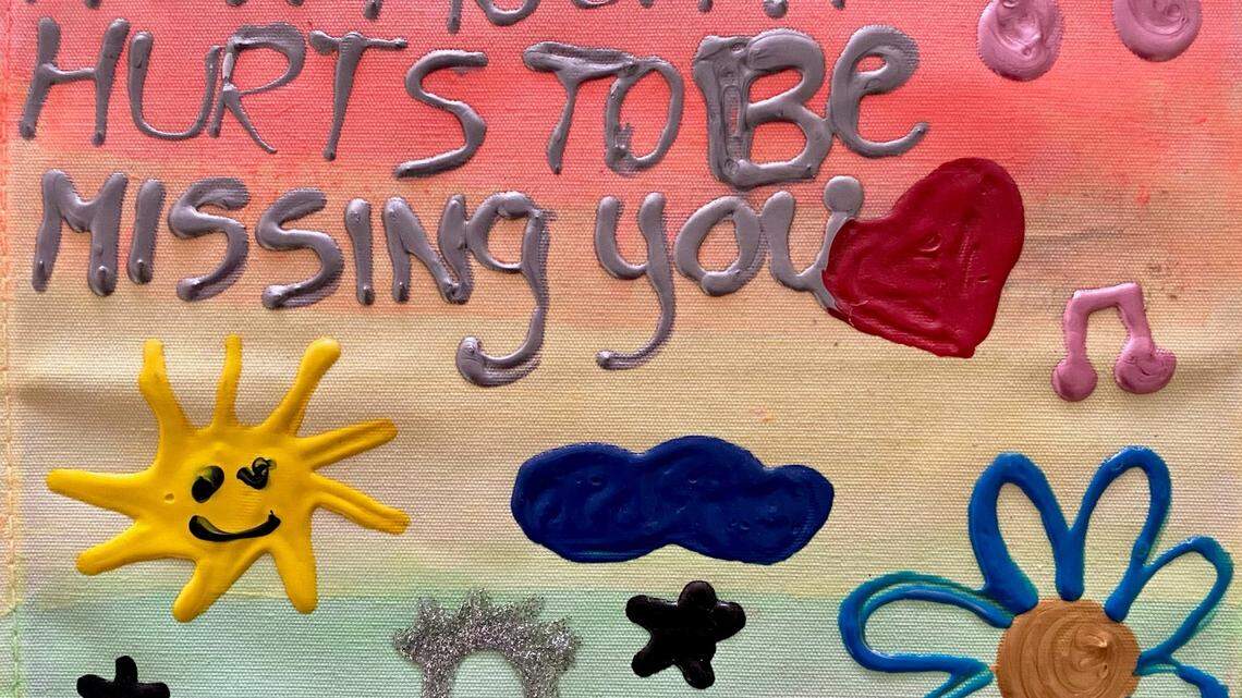 Art from a child in COVID-19 grief group at Jessica’s House in Turlock, CA. December 2020. Photo courtesy of Erin Nelson.