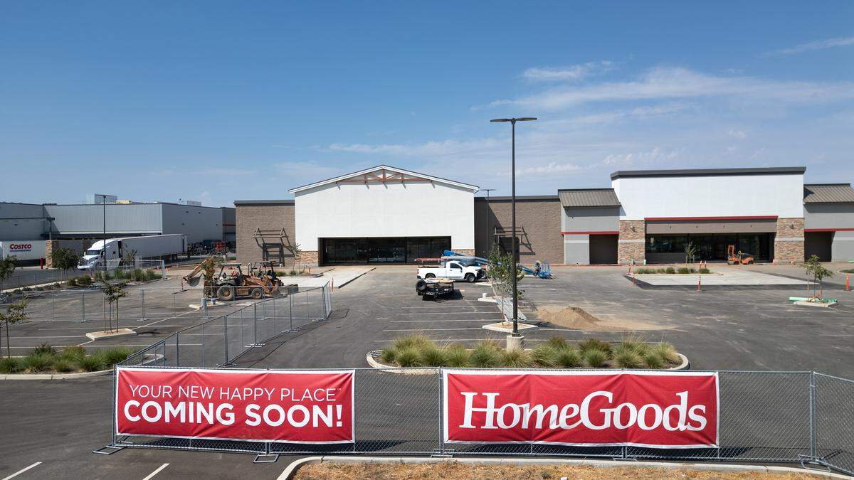 Future HomeGoods and TJ Maxx stores at Crossroads West in Riverbank, Tuesday, Aug. 26, 2025.  