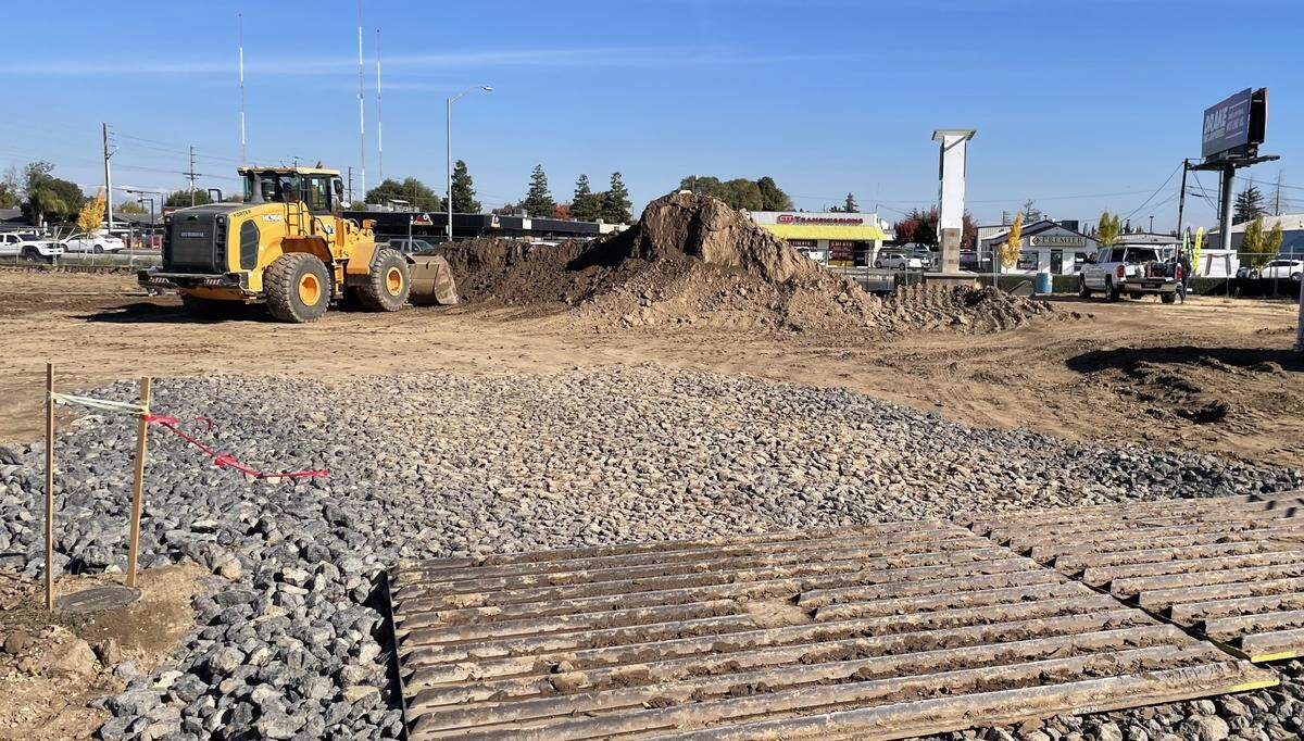 Ground has been broken on construction of the In-N-Out Burger in The Marketplace shopping center at Sylvan Avenue and Oakdale Road. Photographed Tuesday, Nov. 12, 2024.