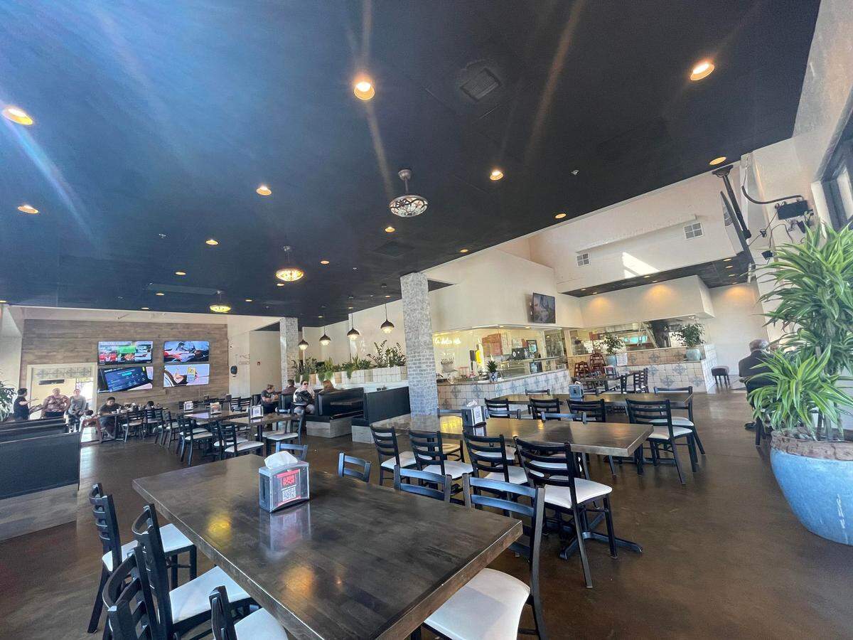 The interior of Almond Wood restaurant in Patterson, Calif.