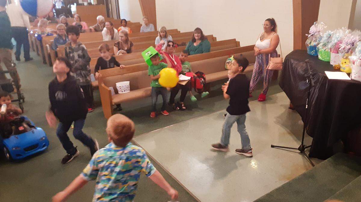 After a three-year break because of the pandemic, the kids were back at Geneva Presbyterian Church for an Easter celebration.