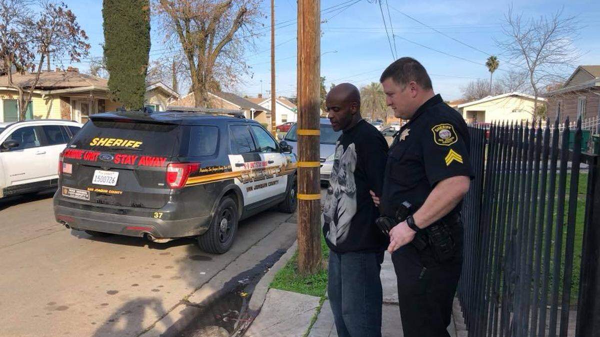 Leonard Earl Barnes was found Tuesday Jan. 23, 2018, near Milton Road and Wilson Way in Stockton, California. Officials said Barnes escaped from the San Joaquin County Jail's Honor Farm on Saturday Jan. 20, 2018.