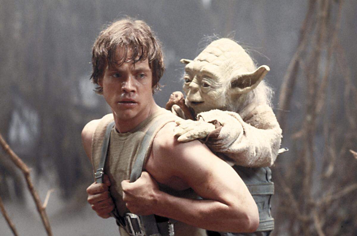 FILE - This 1980 publicity image originally released by Lucasfilm Ltd., Mark Hamill as Luke Skywalker and the character Yoda appear in this scene from “Star Wars Episode V: The Empire Strikes Back.” The Library of Congress announced early Tuesday Dec. 28, 2010 that the film will be preserved by the Library of Congress as part of its National Film Registry. (AP Photo/Lucasfilm Ltd)