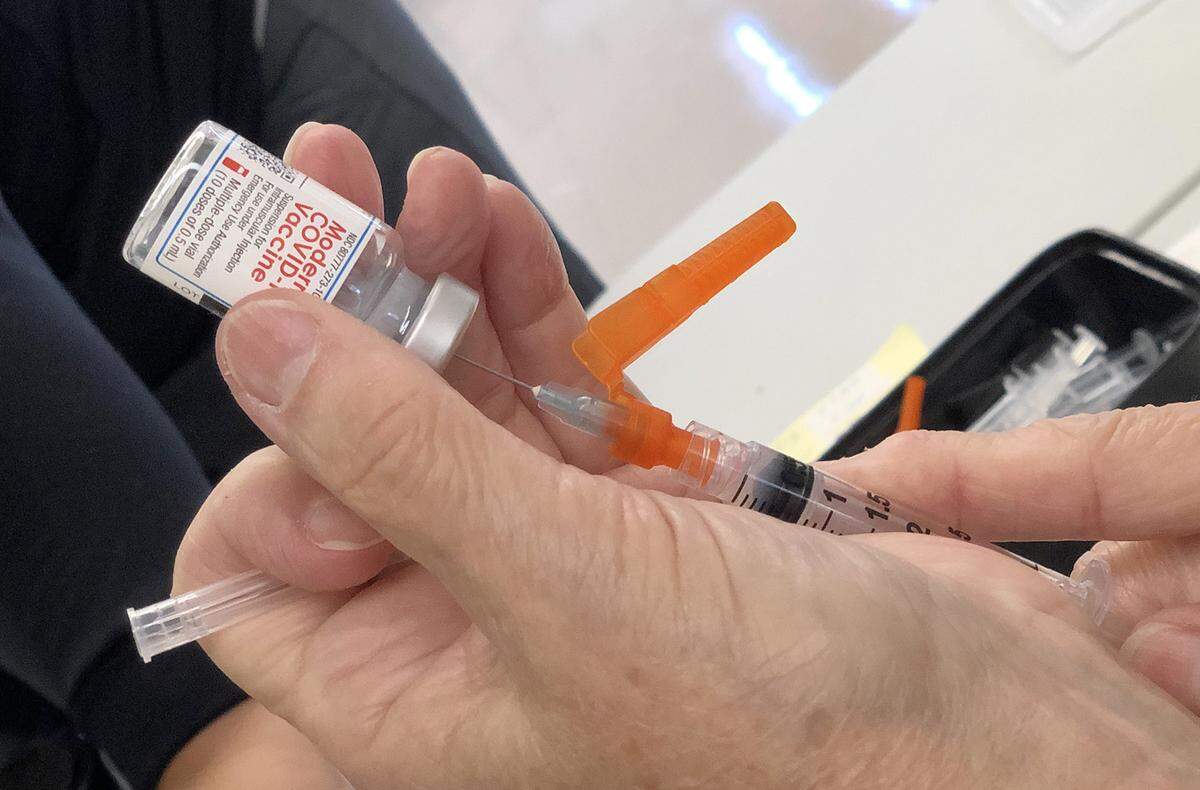Moderna Covid-19 vaccine is being used at the Stanislaus County vaccination clinic.