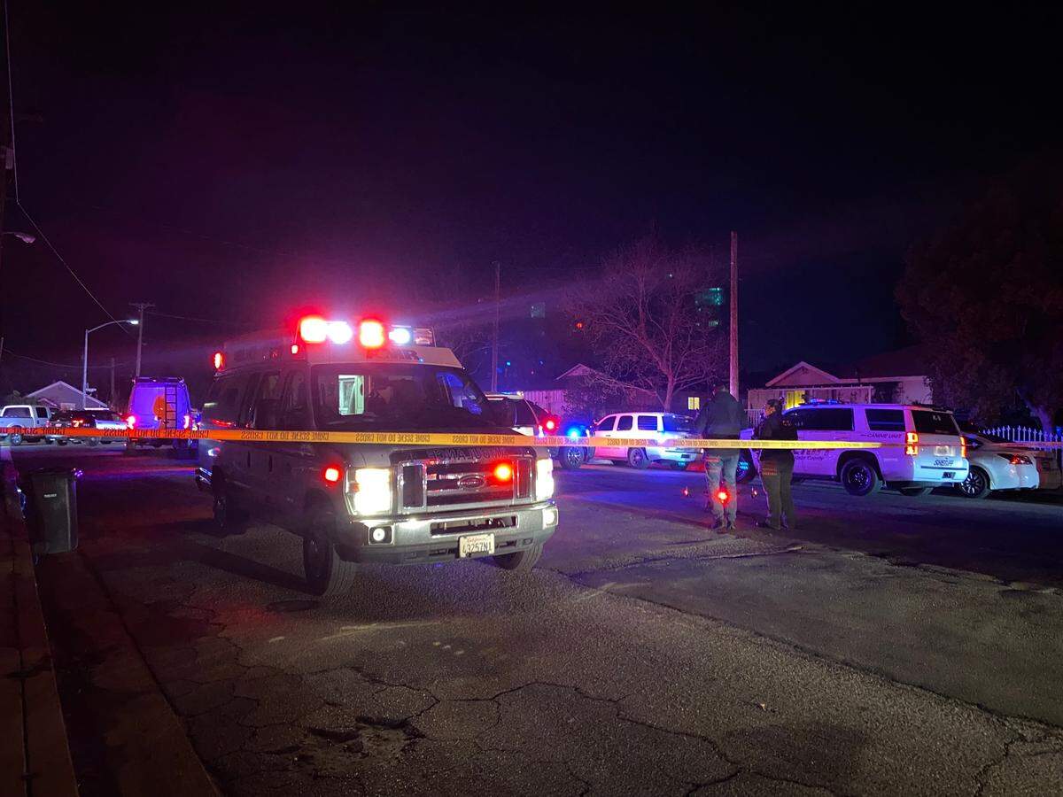 The command post at the Turlock shooting scene