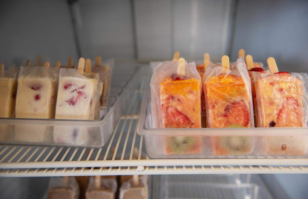 Paleta ice cream pops at Mango Crazy which celebrated the opening of it’s newest store on McHenry Avenue in Modesto, Calif., on Wednesday, Sept. 16, 2020.