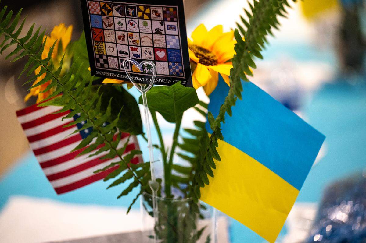 A dinner raised money for war victims in Ukraine at Modesto Centre Plaza in Modesto, Calif., on Saturday, June 4, 2022. The Ukrainian city Khmelnitskiy is Modesto’s sister city in that nation.