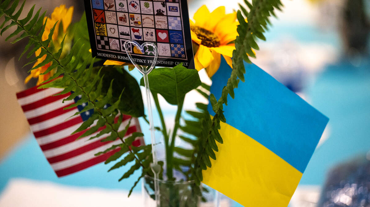 A dinner raised money for war victims in Ukraine at Modesto Centre Plaza in Modesto, Calif., on Saturday, June 4, 2022. The Ukrainian city Khmelnitskiy is Modesto’s sister city in that nation.