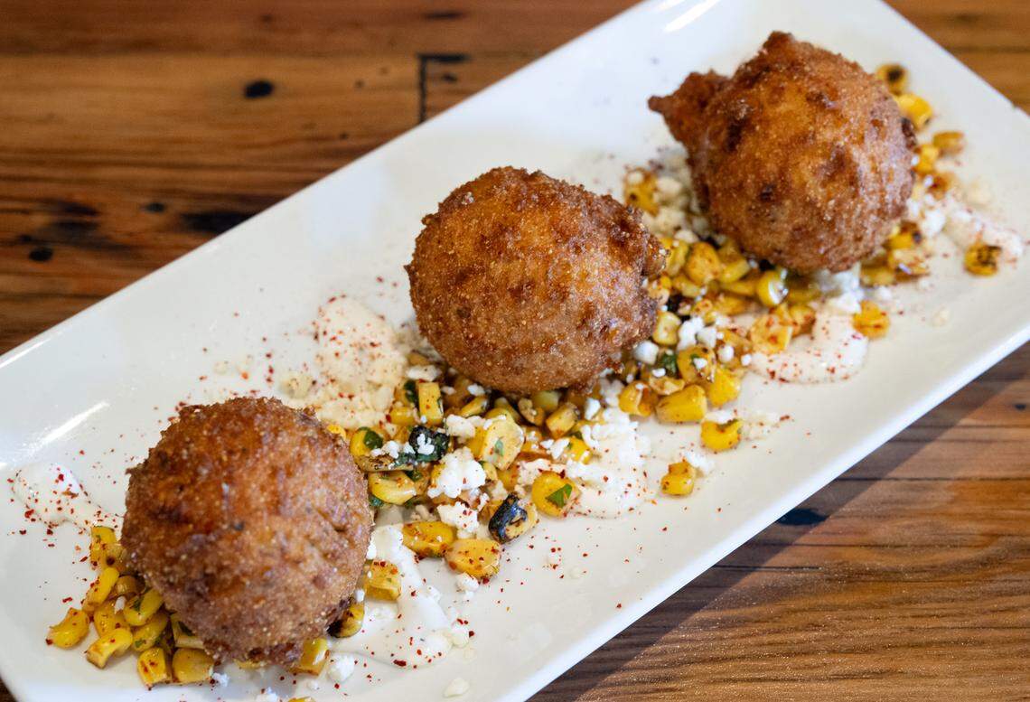 Hush Puppies corn fritters at Cora restaurant at Roseburg Square in Modesto, Calif., Friday, May 24, 2024.