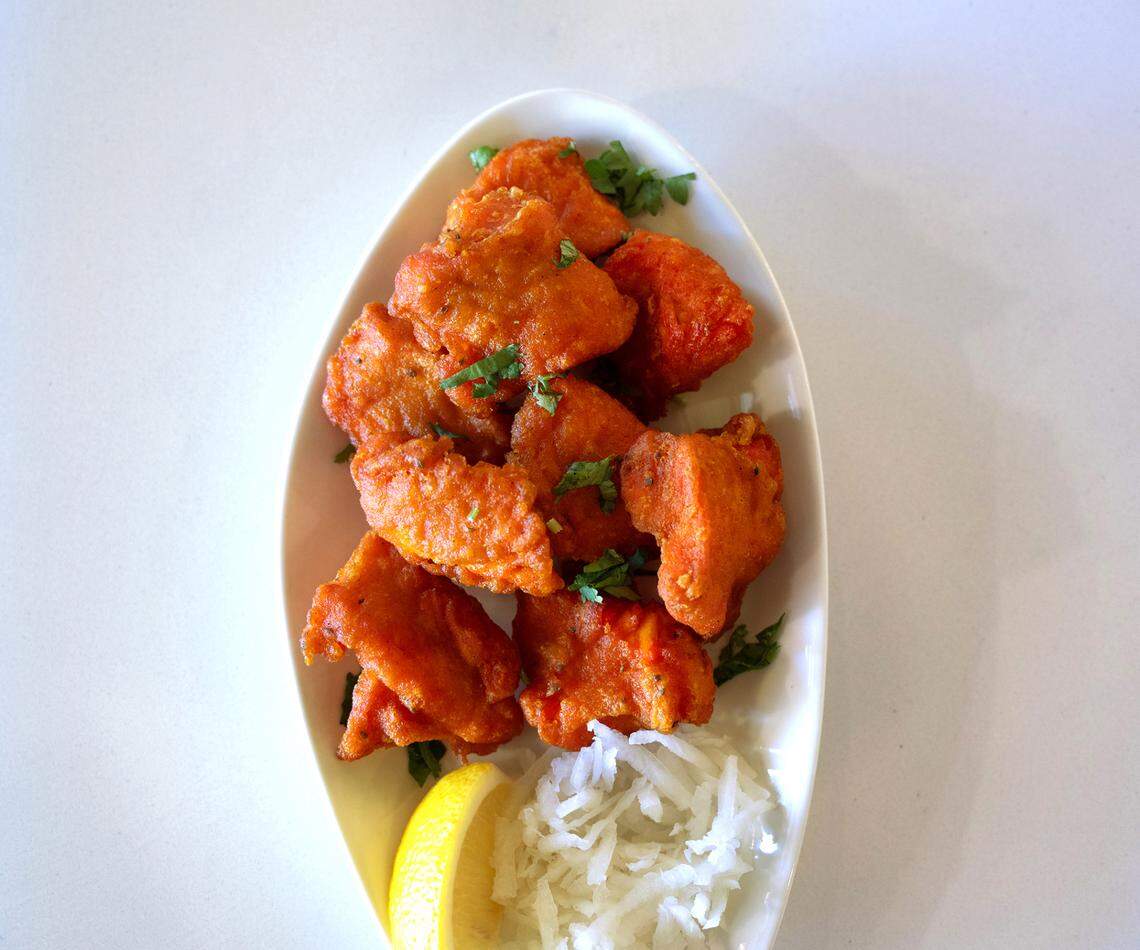Fish pakora appetizer at Tandoori Flame restaurant on 10th Street in Modesto, Calif., Wednesday, Sept. 27, 2023.