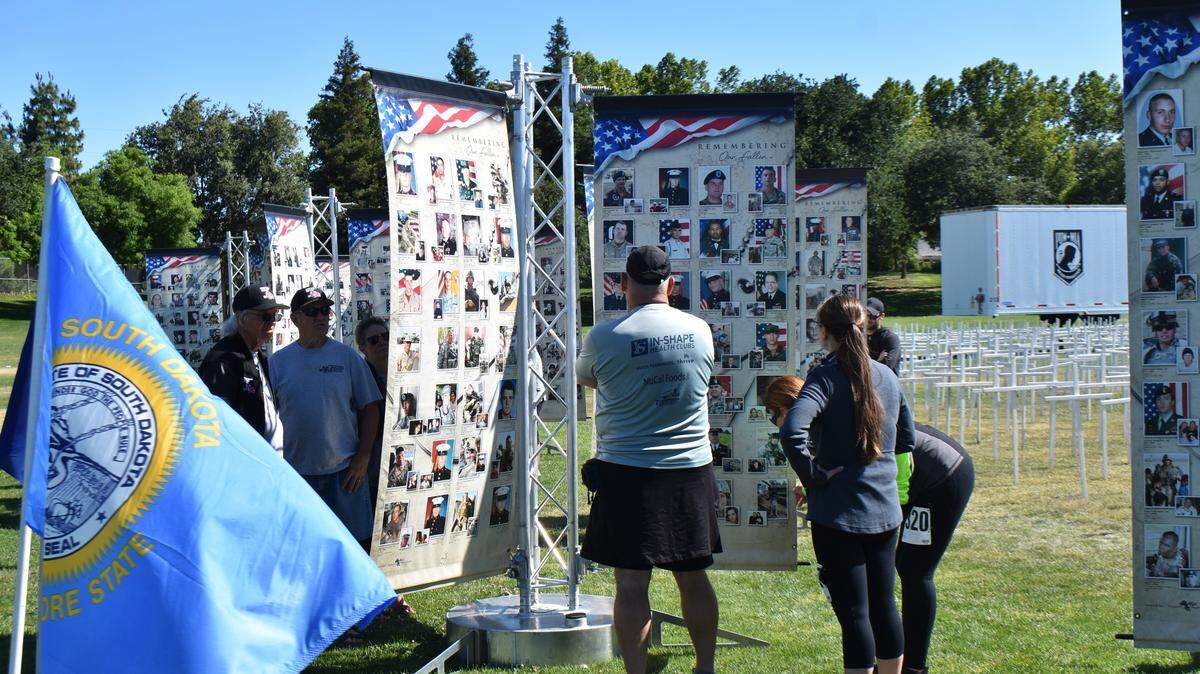 The three-day Not Forgotten Memorial Day Commemoration continues Monday, May 30, 2022, at Woodward Park in Manteca, Calif.
