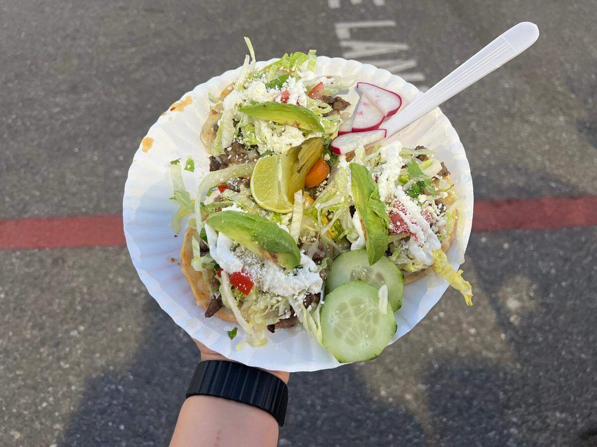 Taqueria Toritos, a taco truck, was offering three beef chalupas for only $6.