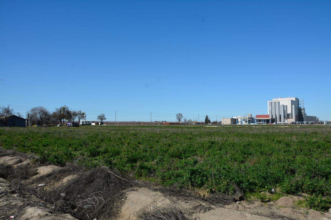 A new food waste recovery facility will begin construction this spring in Turlock, which will turn grocery store waste into renewable natural gas. The parcel pictured Feb. 16, 2023.