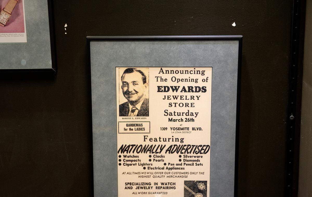 Edwards Jewelers first opened in 1948 along Yosemite Boulevard by namesake Robert Edwards.