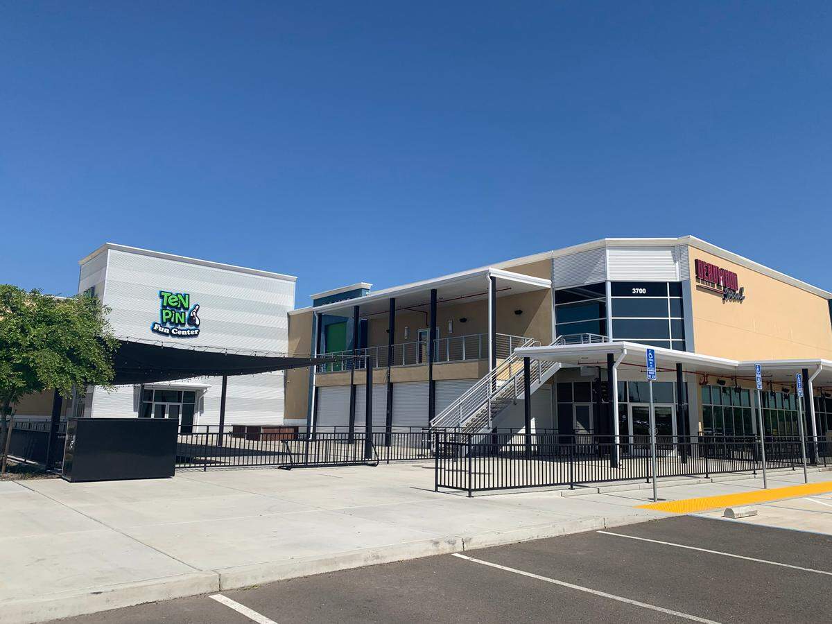 Ten Pin Fun Center in Turlock, Calif. pictured March 30, 2021. The facility has been closed since December, awaiting reopening.