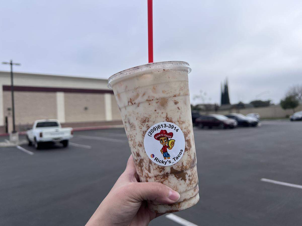 The menu at Ricky’s Tacos includes a wide selection of drinks, from canned and bottled sodas to water and aguas frescas.