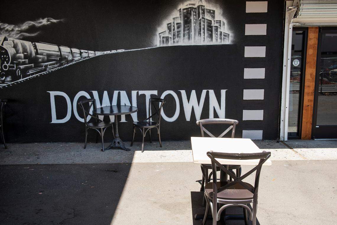 Bauer’s Downtown Gastropub has added outdoor seating in Modesto, Calif., on Thursday, July 2, 2020.