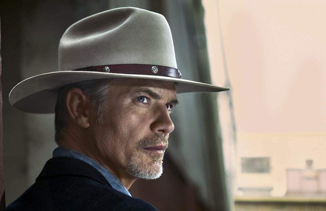 Timothy Olyphant in his role as Raylan Givens in “Justified: City Primeval.”
