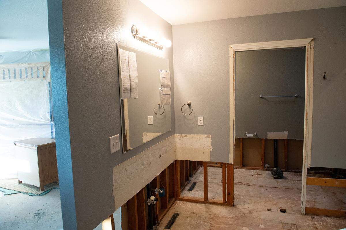 The minister’s residence on the property of the Hughson Church of Christ in Hughson was damaged by a sewer leak in December. The church is still awaiting repairs and compensation from the city and it’s contractor as of Tuesday, Jan. 31, 2023.