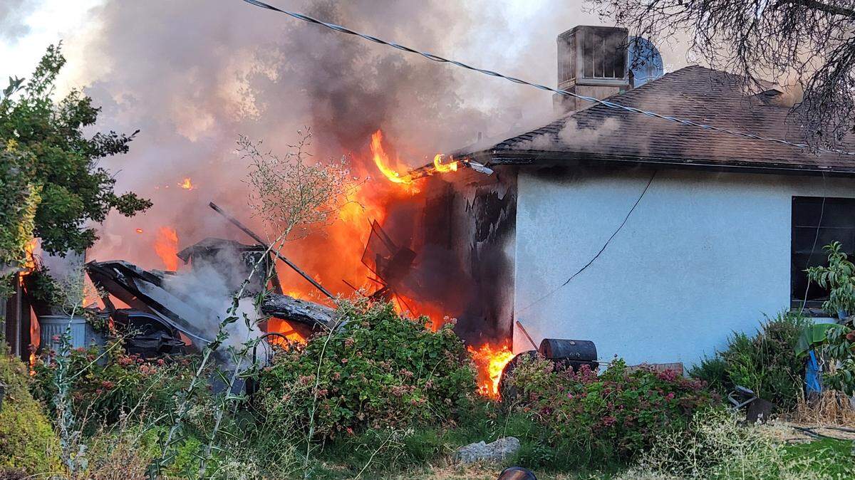 House fire on Concord Ave in Modesto, Calif., Friday, July 26, 2024.