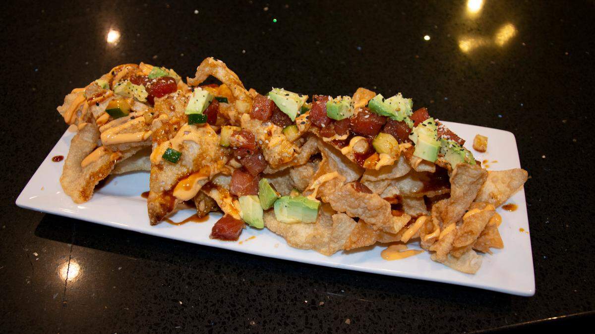 Poke nachos at Midtown Bistro Jan. 15, 2021 in Modesto, Calif.