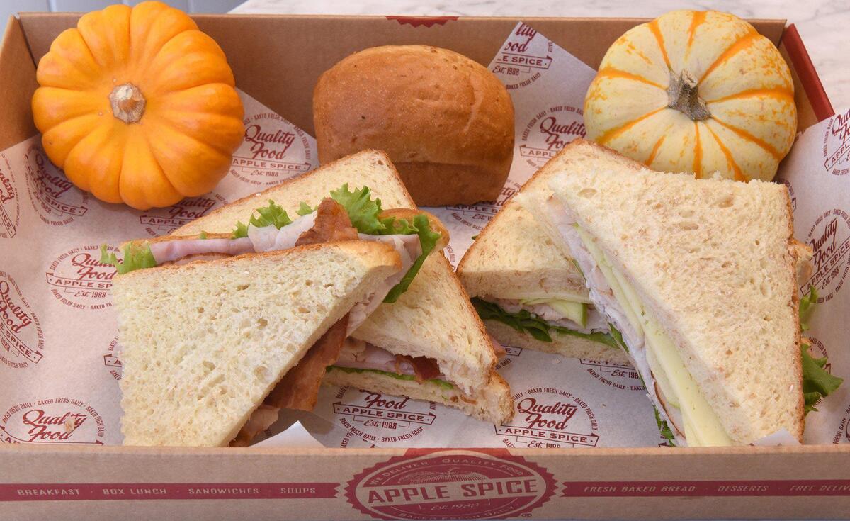 Sandwiches are pictured Thursday September 19, 2019 at Apple Spice in Modesto, Calif. The new boxed lunch catering / delivery service has been open since last month.