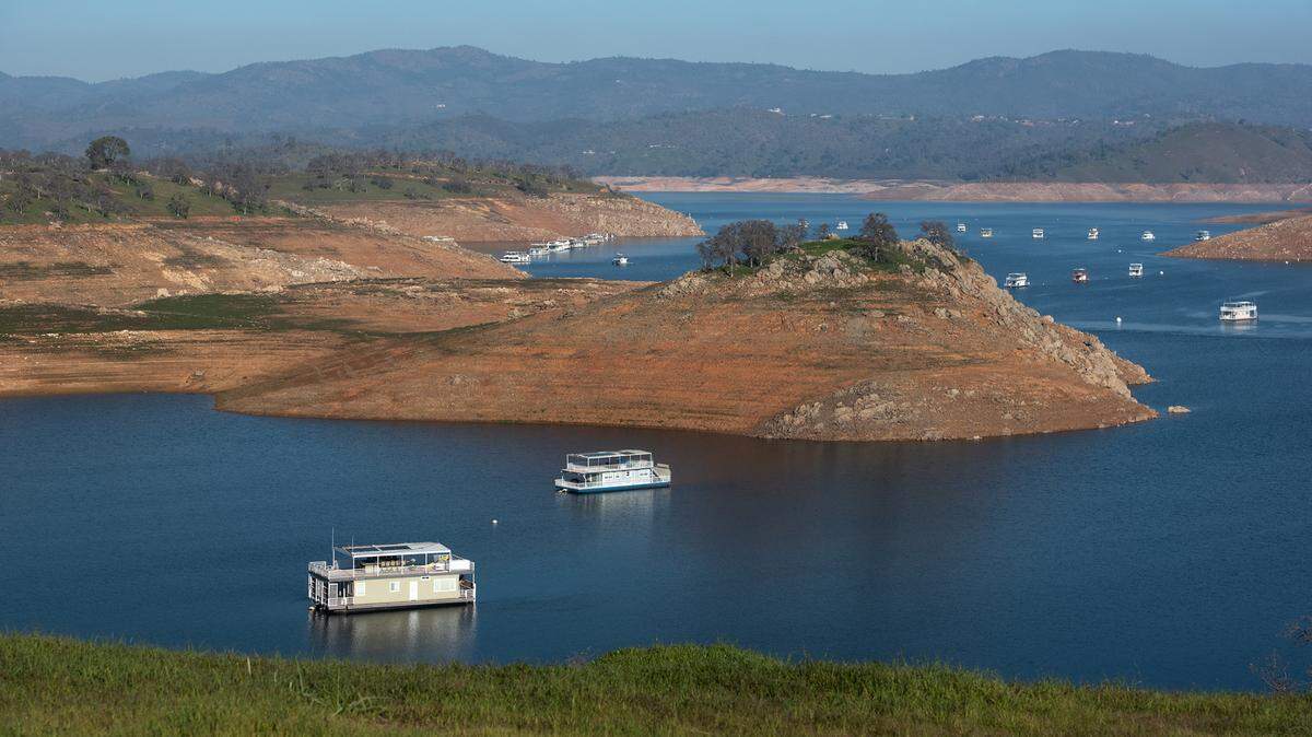 Don Pedro Reservoir in Tuolumne County Calif., on Wednesday, Jan. 26, 2022.