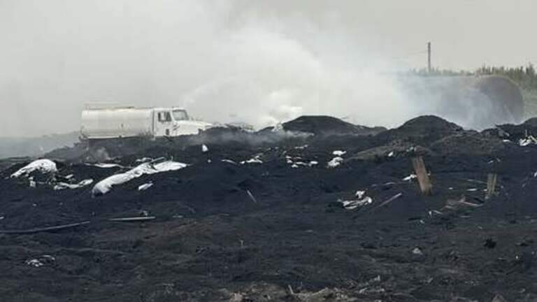Putting out 9,000 flaming tires is no simple task. Merced County Fire explains