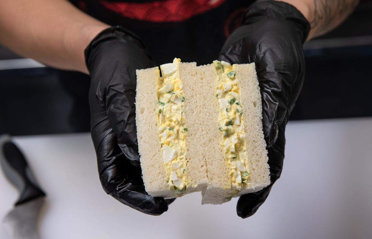 Modesto sushi chef Ernie Watkins will be opening a ramen house called Konfucious Eats in McHenry Village in the former Bauer’s 66½ Skillet & Grill location on the north east side of McHenry Village. His menu will also include Japanese-style sandos (slang for sandwiches) made with special Japanese milk bread. Photographed in Modesto, Calif., on Thursday Oct. 29, 2020.
