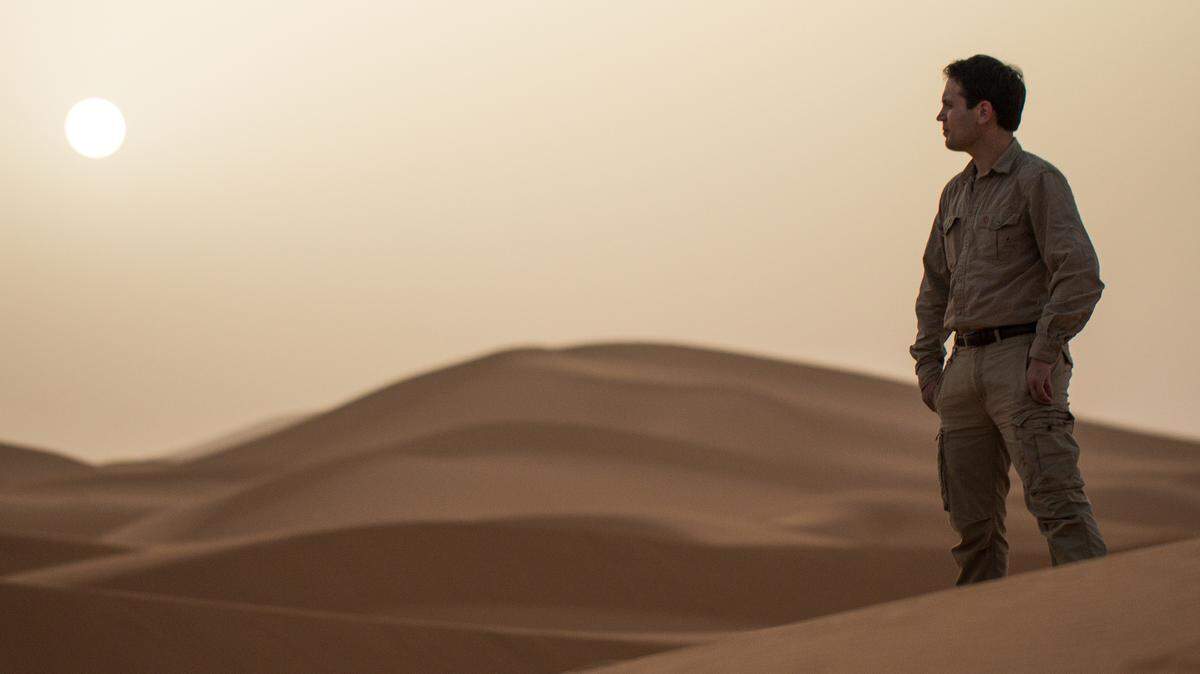 Paleontologist Nizar Ibrahim studies mid-Cretaceous ecosystems in the Sahara Desert.