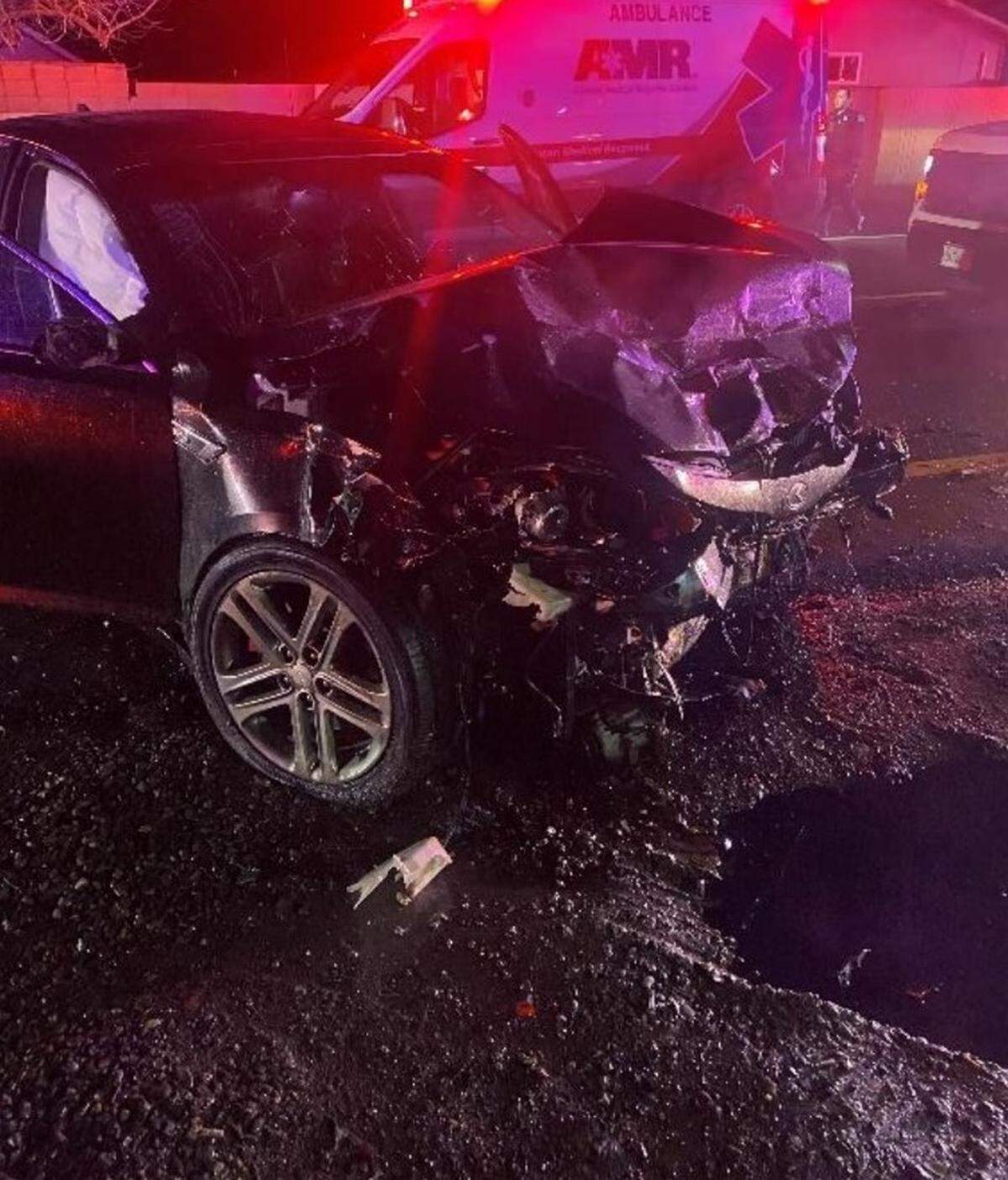 A two-vehicle crash Tuesday night, Feb. 6, 2024, at East Briggsmore and Rose avenues left one occupant entrapped and suffering major injuries, according to the Modesto Fire Department. That person and one other were taken to area hospitals. Police are investigating.