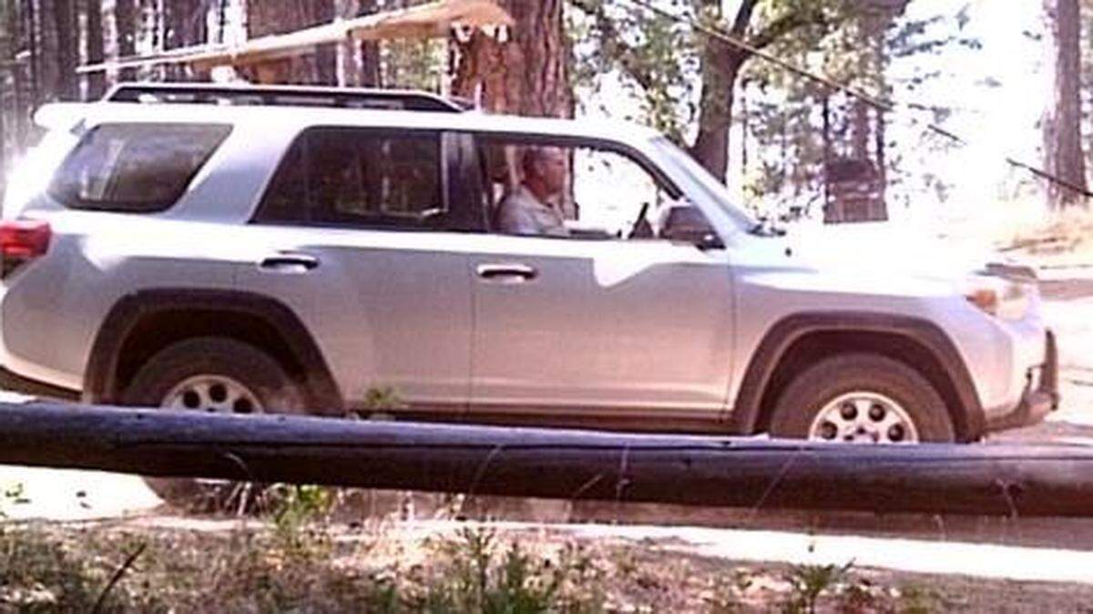 Investigators believe a group of suspects arrived in this silver sport utility vehicle before robbing victims at marijuana grow site on Skull Flat Road in West Point, California on Friday Oct. 13, 2017.