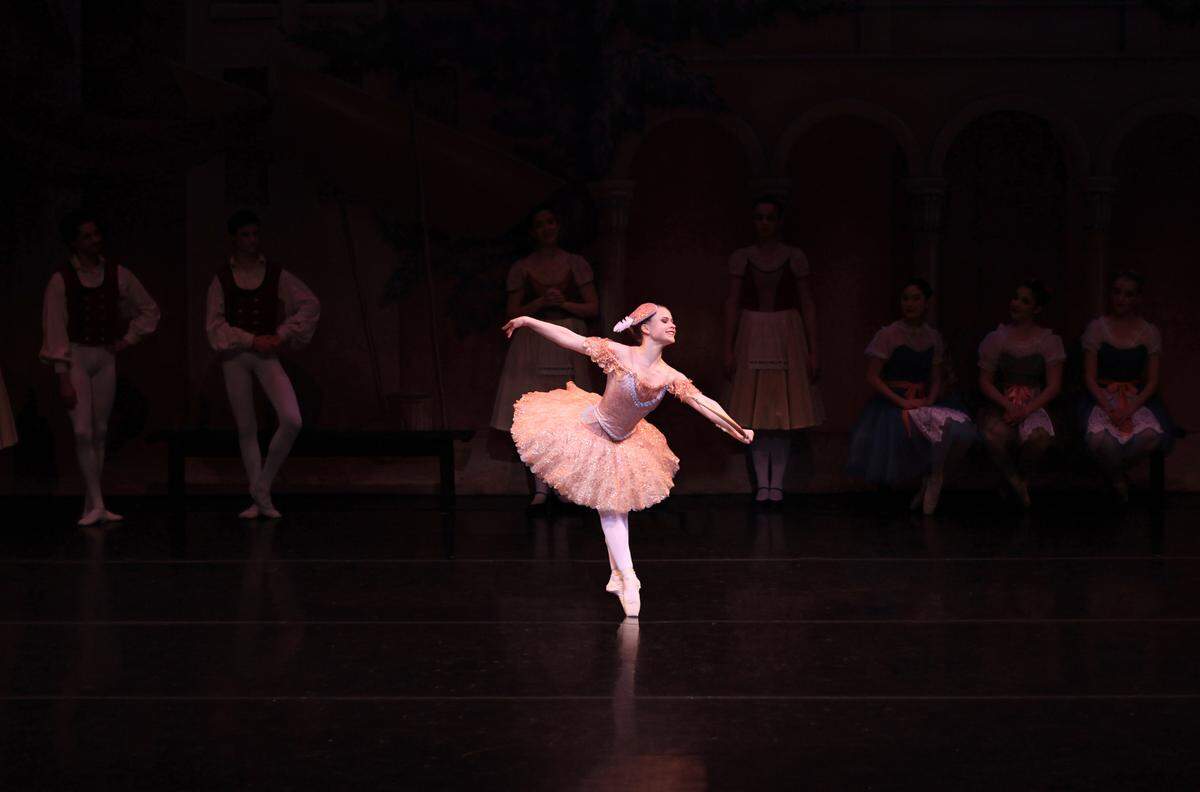 Gillian Johnson plays Cupid in “Coppelia.”