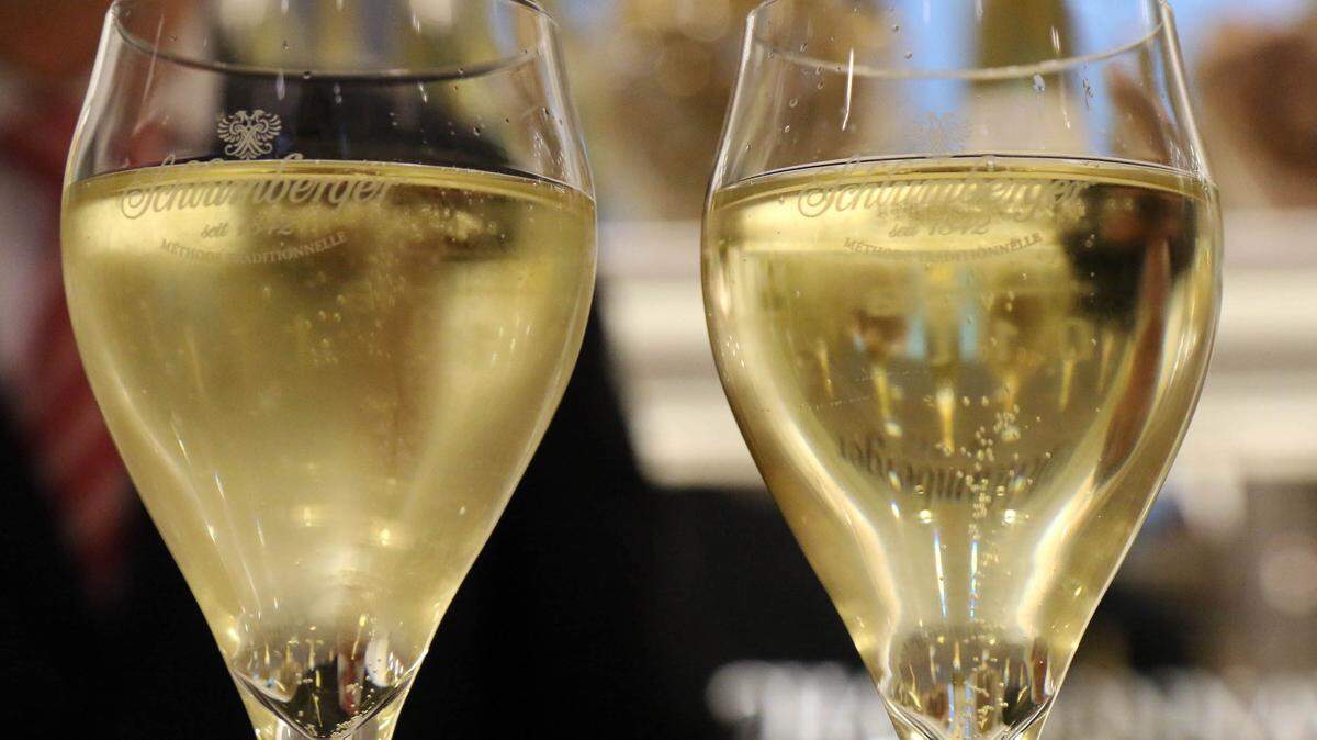 This picture taken Friday, Jan. 31, 2014, shows two glasses of sparkling wine of manufacturer Schlumberger in Vienna, Austria. Just when it seemed that Austria survived the Eurocrisis unscathed, austerity has hit _ in the form of a tax on sekt, the countrys version of champagne. The planned levy pales in severity compared to the hardships imposed on citizens of other EU nations roiled by economic downturn. But in this prosperous nation of bubbly-sipping ball-goers, its leaving a sour taste in thousands of mouths, just as the countrys famed round of waltz galas gets under way. (AP Photo/Ronald Zak)
