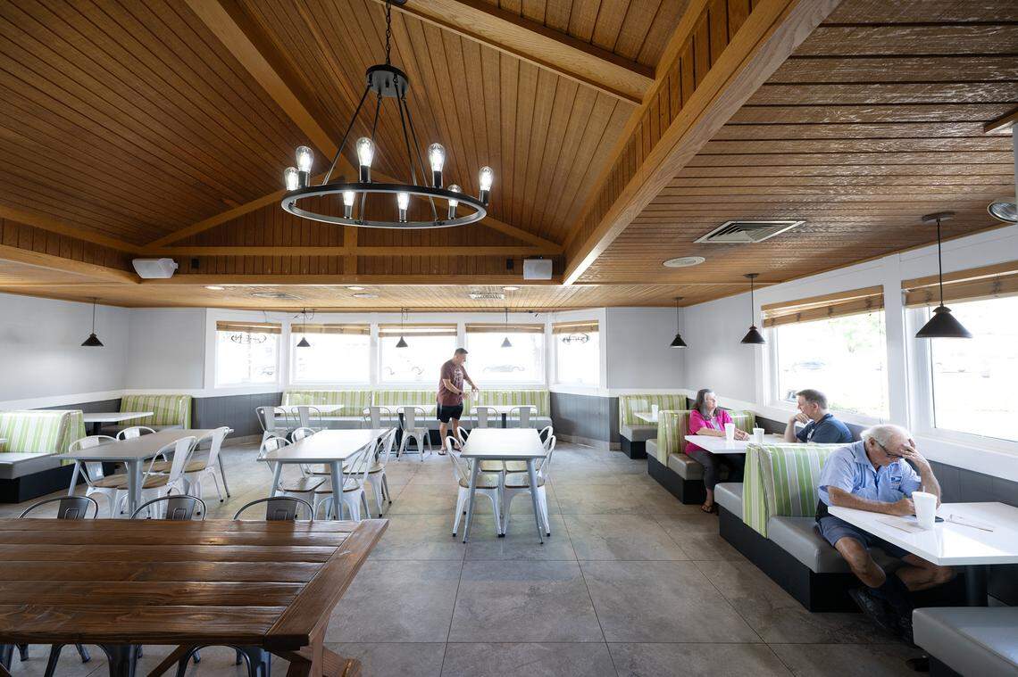 Newly remodeled dining room at Chicken Barn restaurant in Modesto, Calif., Thursday, Sept. 21, 2023.