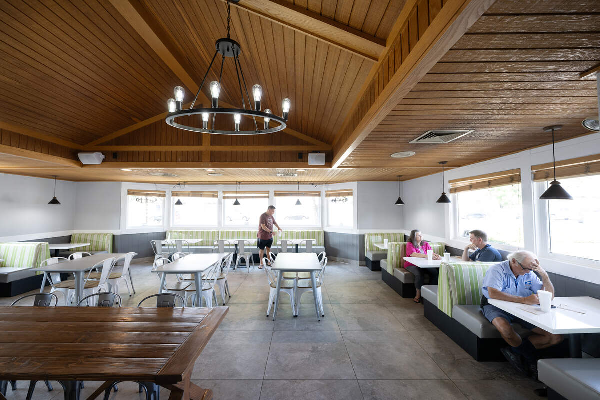 Newly remodeled dining room at Chicken Barn restaurant in Modesto, Calif., Thursday, Sept. 21, 2023.