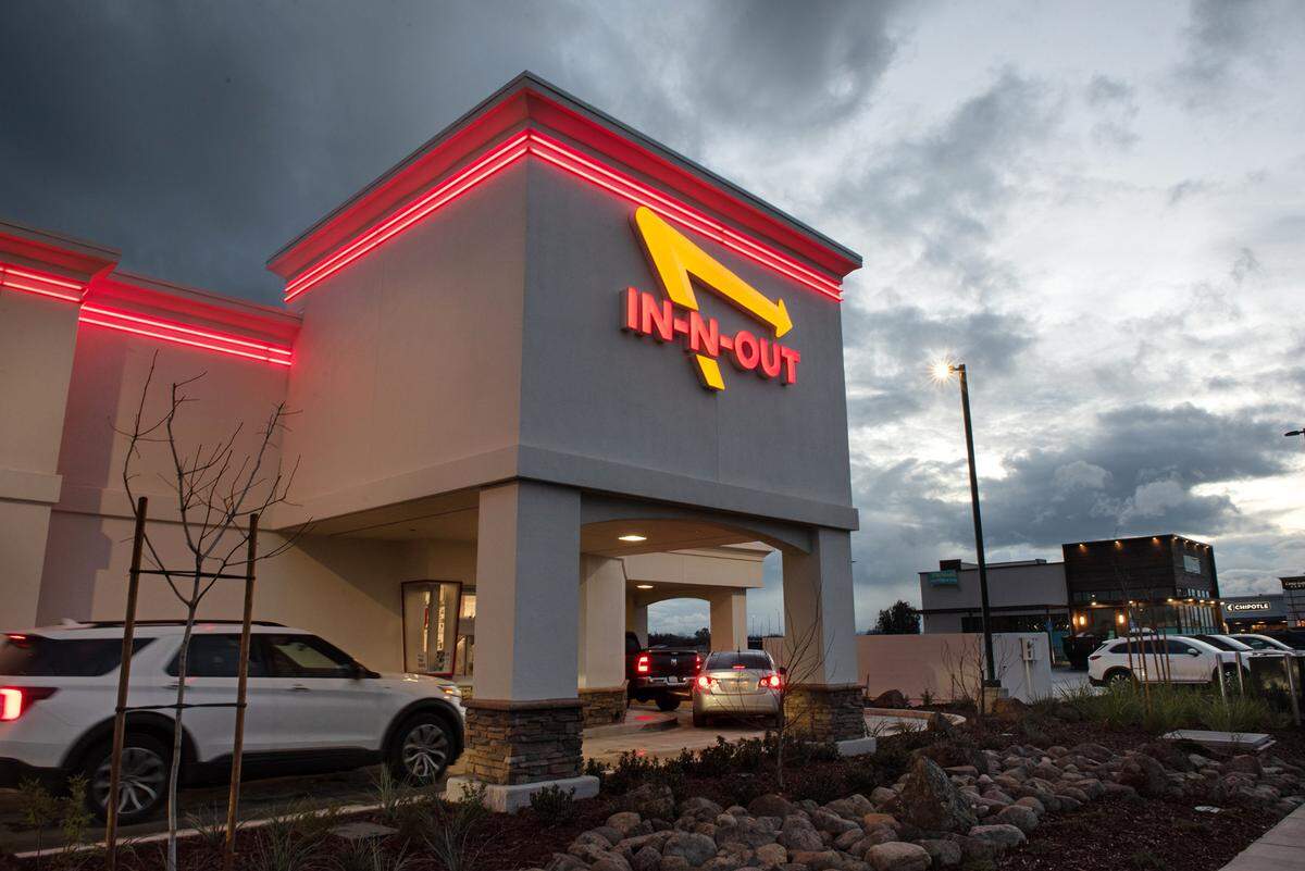 In-N-Out restaurant at Ceres Gateway Center in Ceres, Calif., Friday, Jan. 13, 2023.