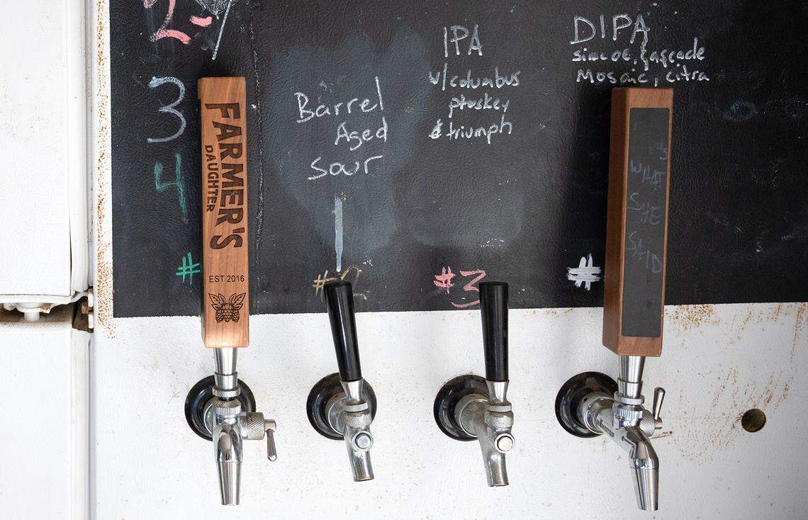 Recent small-batch home-brewed beer by Henry VanderWeide III. Photographed in Ripon, Calif., Friday, August 18, 2023.