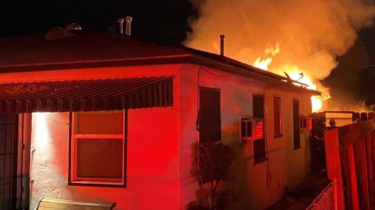 Two dogs perished when a garage converted into a living space burned in Modesto on Saturday night, Oct. 16, 2021. The resident escaped unharmed.