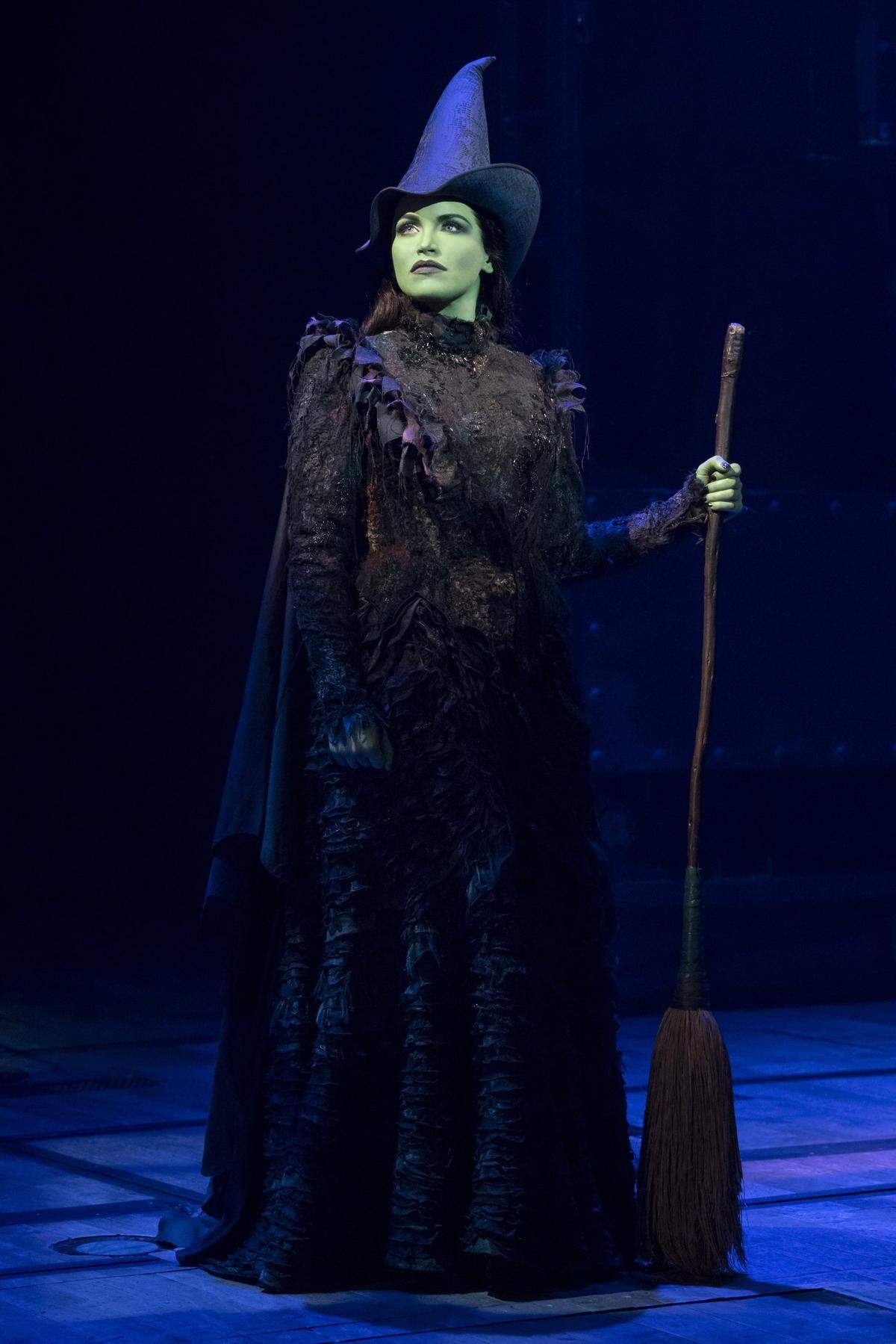 Modesto native Lindsay Pearce in the role of Elphaba in “Wicked” on Broadway in New York City.