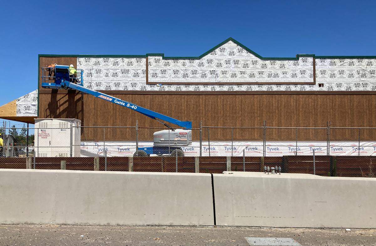 Texas Roadhouse under construction just off Highway 99 on Countryside Drive in Turlock, Calif., on Thursday, July 7, 2022.