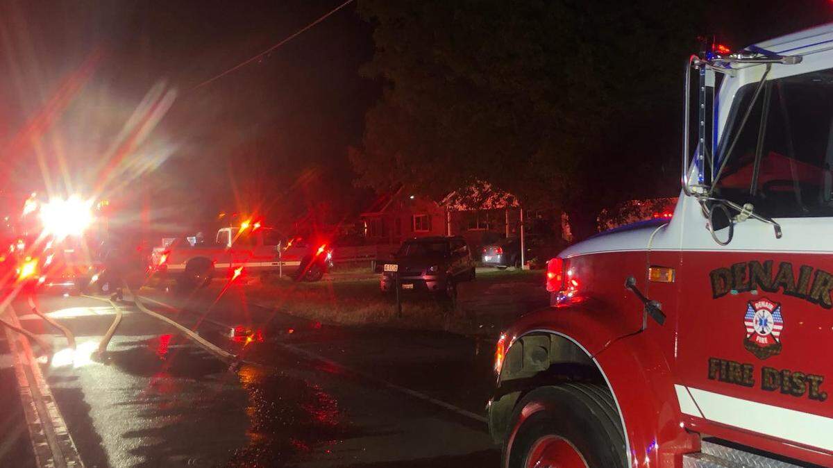 A person’s body was recovered from a burned trailer Saturday night, May 2, 2020, on the 4100 block of East Monte Vista Avenue in Denair, according to the Denair Fire Protection District.