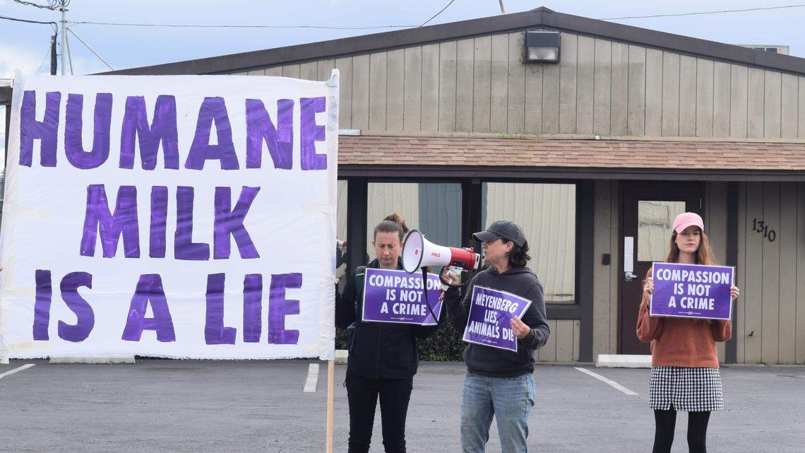Animal rights activists protest Turlock goat milk over alleged cruelty of supplier