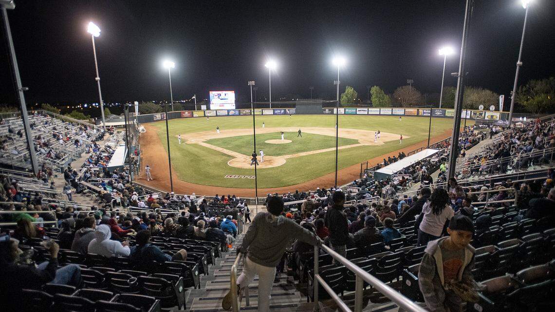 Modesto Nuts opening day game with the Stockton Ports at John Thurman Field in Modesto, Calif., Thursday, April 11, 2019.